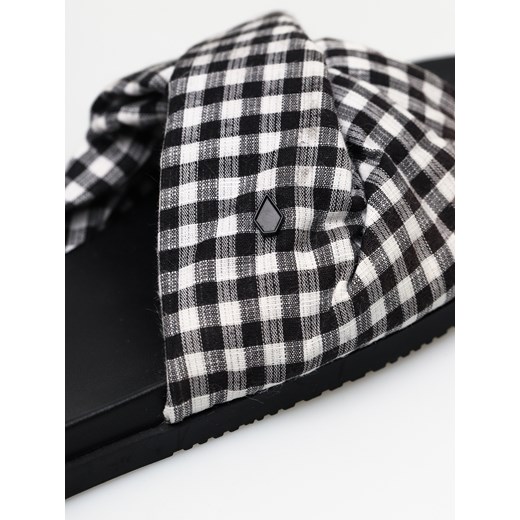 Volcom klapki damskie czarne bez zapięcia płaskie casual