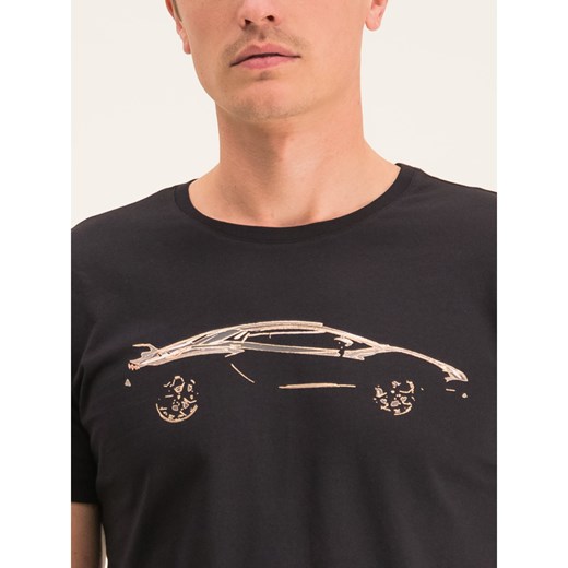 T-shirt męski Lamborghini z krótkim rękawem z napisem