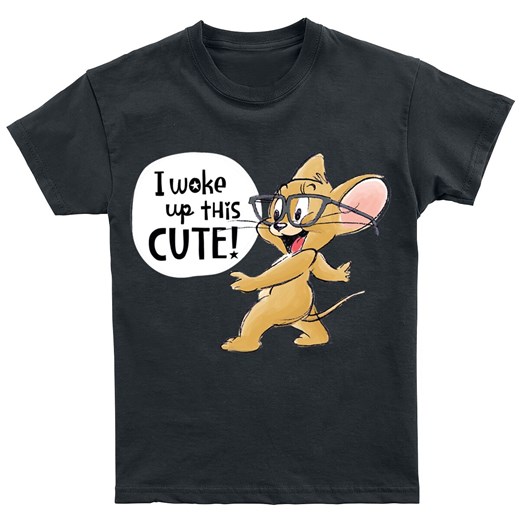 T-shirt chłopięce z krótkim rękawem czarny bawełniany