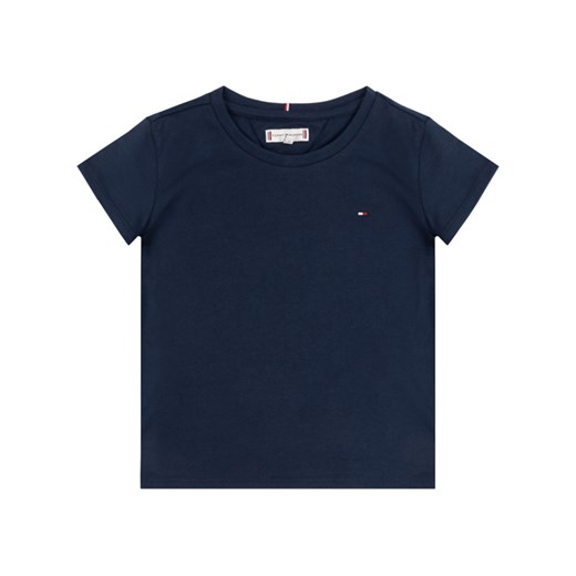 Bluzka dziewczęca Tommy Hilfiger z krótkim rękawem na lato bez wzorów