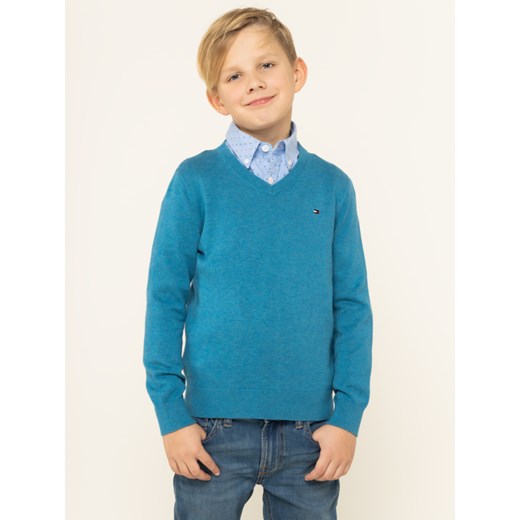 Sweter chłopięcy niebieski Tommy Hilfiger
