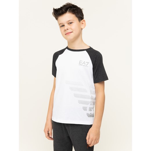 T-shirt chłopięce biały Emporio Armani z krótkimi rękawami