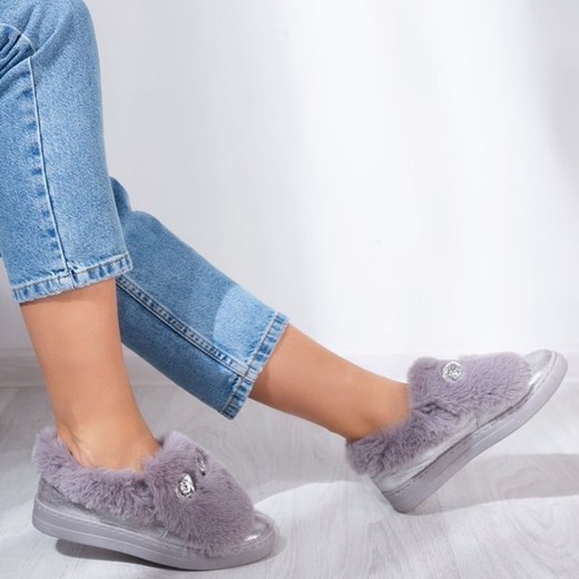 Półbuty damskie Royalfashion.pl casual bez zapięcia na jesień na płaskiej podeszwie gładkie