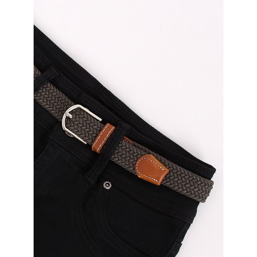 Pasek damski pleciony khaki PS-JORDAN KHAKI Pasek uniwersalny TAGLESS