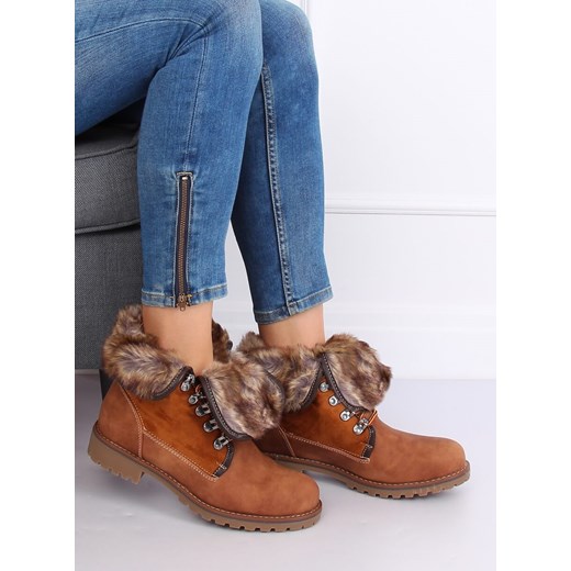 Timberki z futerkiem camel 331H-PA 40 mojbut.pl
