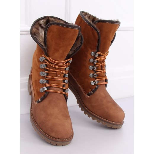 Timberki z futerkiem camel 331H-PA 36 mojbut.pl