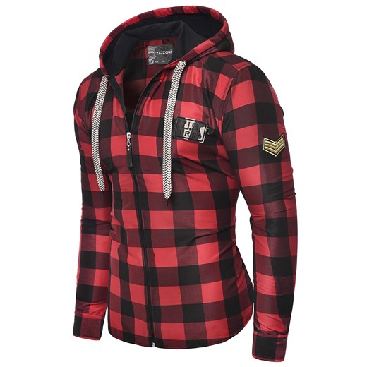 Modna bluza rozpinana rl60 - czerwona