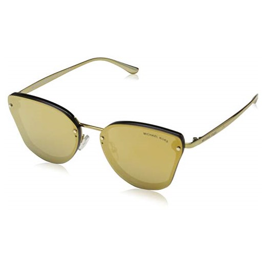 Michael Kors damskie okulary przeciwsłoneczne Sanibel 30094z, Black/Gold Mirror, 58