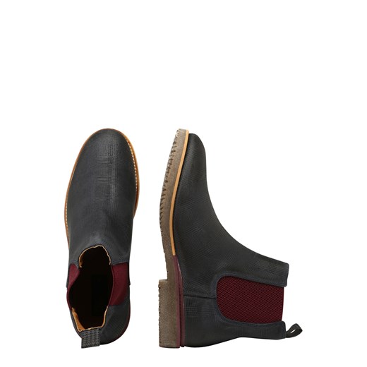 Buty zimowe męskie Bullboxer skórzane bez zapięcia czarne casual