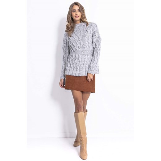 Sweter damski Fobya z okrągłym dekoltem