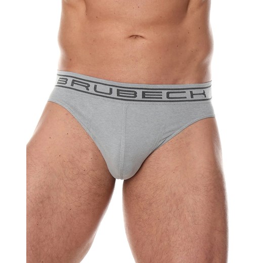 Bezszwowe slipy męskie Brubeck Comfort Cotton BE00290 szary