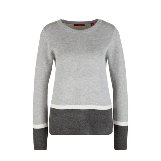 Sweter damski szary S.Oliver z okrągłym dekoltem casual