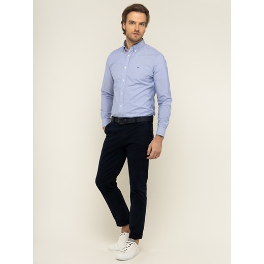 Koszula męska Tommy Hilfiger z długim rękawem bez wzorów na wiosnę casualowa