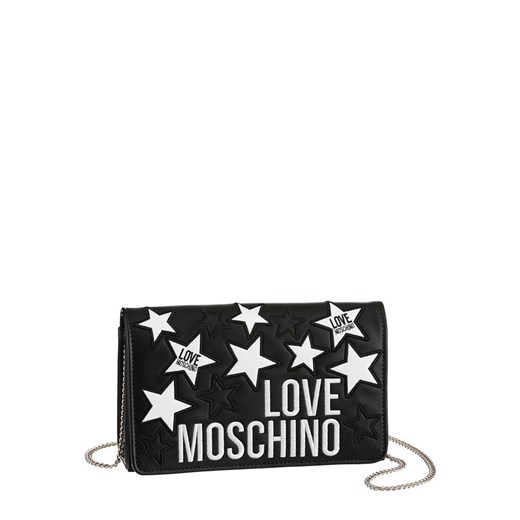 Kopertówka czarna Love Moschino ze skóry