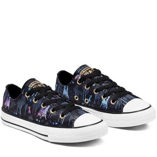 Czarne trampki dziecięce Converse sznurowane