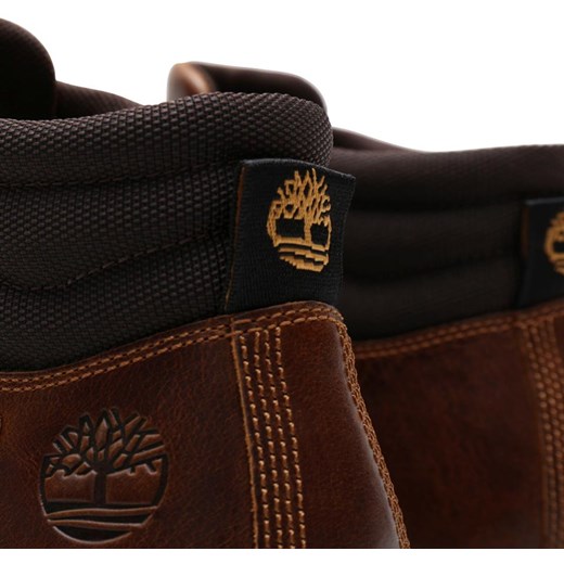 Buty zimowe męskie Timberland sznurowane skórzane brązowe na zimę
