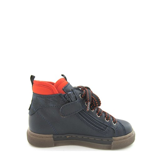 Skórzane sneakersy w kolorze granatowo-czerwonym