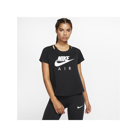 Damska koszulka z krótkim rękawem do biegania Nike - Czerń