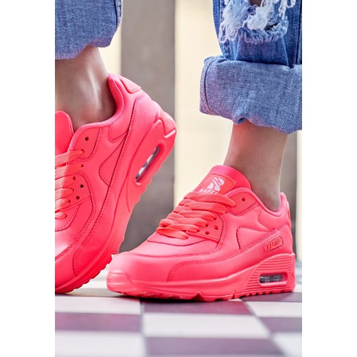 Koralowe Neonowe Buty Sportowe Classic Nilda