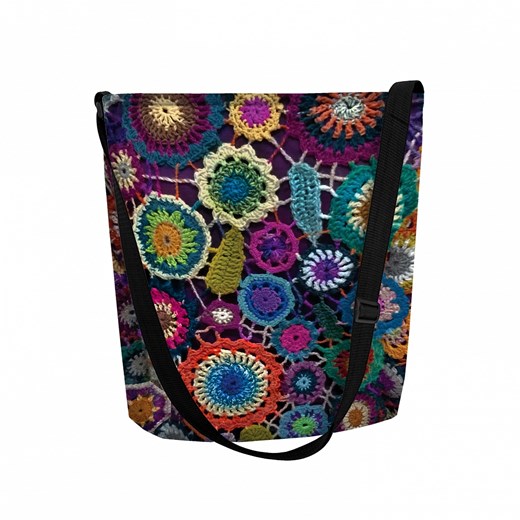 Shopper bag Ptakmoda.com wielokolorowa boho z filcu