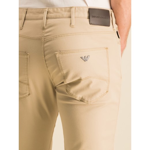 Spodnie męskie Emporio Armani casual bez wzorów