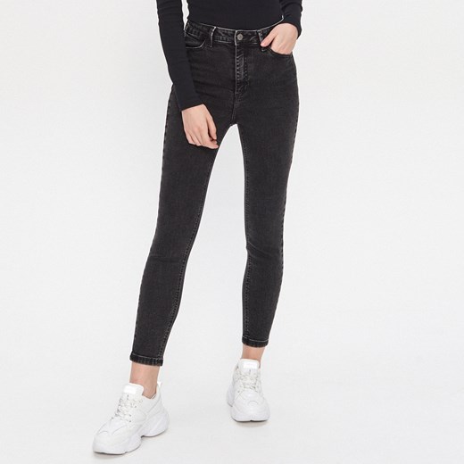 House - Jeansy high waist skinny - Szary House 42
