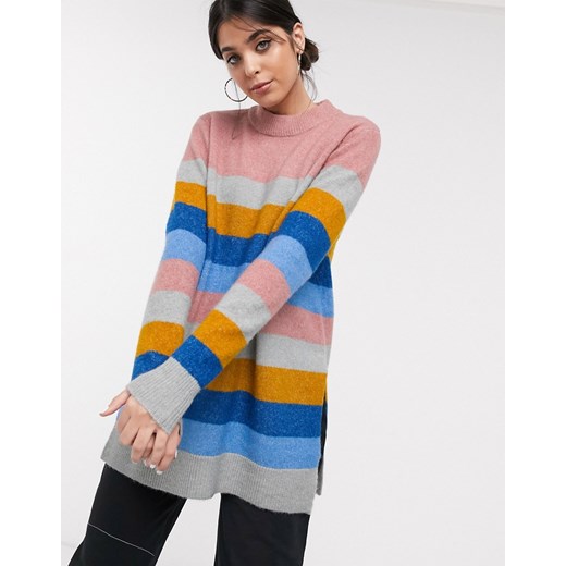 Kaffe – Golf w paski-Wielokolorowy Kaffe XL promocyjna cena Asos Poland