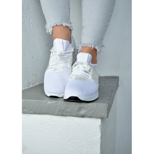 Buty sportowe damskie do biegania bez wzorów z tworzywa sztucznego