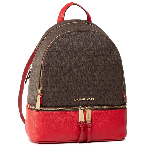 Plecak MICHAEL MICHAEL KORS - Rhea Zip 30H8GEZB2B Brn/Brt Red Michael Michael Kors eobuwie.pl
