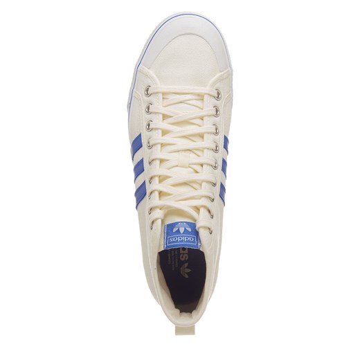 Trampki damskie Adidas białe płaskie z wysoką cholewką gładkie