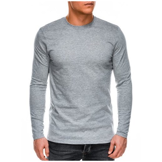 Szary t-shirt męski Ombre z długim rękawem