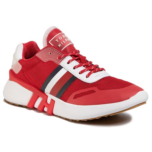 Sneakersy TOMMY HILFIGER - Tommy Sporty Branded Runner FW0FW04700 Primary Red XLG