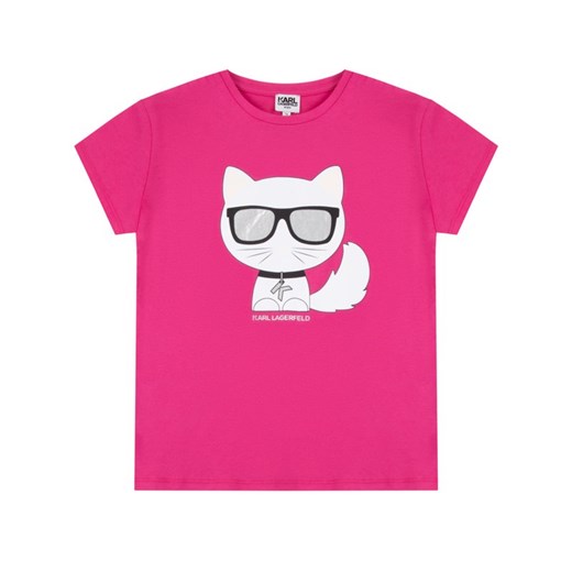KARL LAGERFELD T-Shirt Z15221 D Różowy Regular Fit