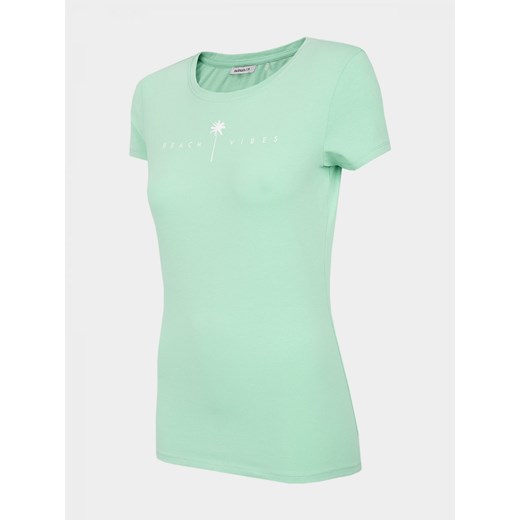 T-shirt damski TSD601 - błękit turkusowy Outhorn XXL