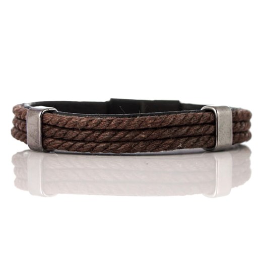 Bransoletka skórzana brązowa EM T45 Em Men`s Accessories EM Men's Accessories