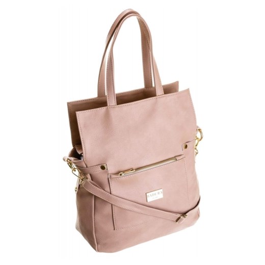 Shopper bag Badura różowa mieszcząca a4 na wakacje