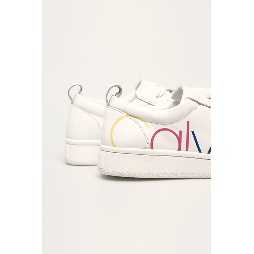 Trampki damskie Calvin Klein ze skóry na platformie sportowe