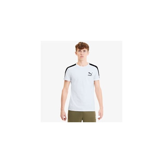 T-shirt męski Puma bez wzorów na wiosnę sportowy z krótkim rękawem bawełniany