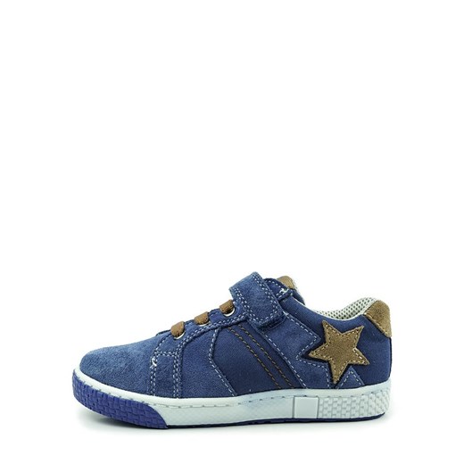 Skórzane sneakersy w kolorze niebieskim