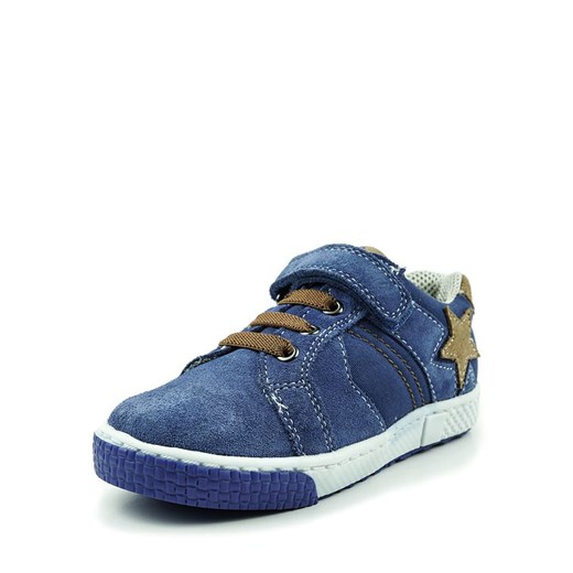 Skórzane sneakersy w kolorze niebieskim
