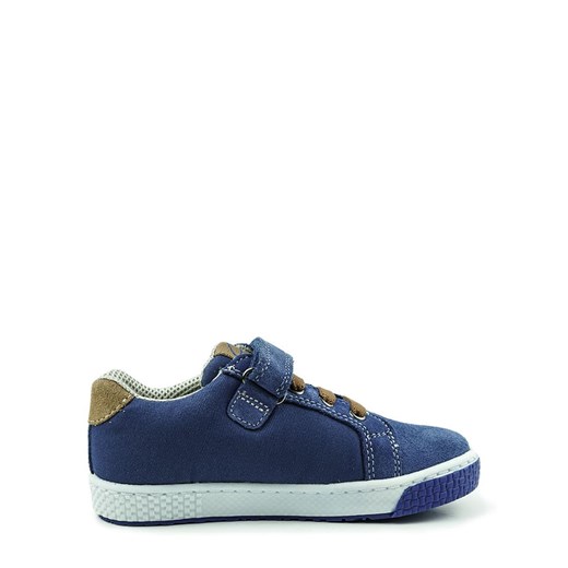 Skórzane sneakersy w kolorze niebieskim