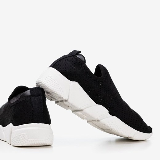Buty sportowe damskie czarne Royalfashion.pl płaskie