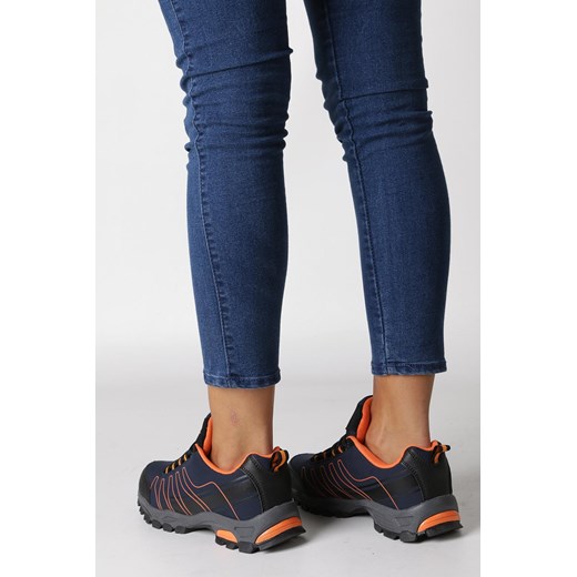 Buty sportowe damskie Casu do biegania bez wzorów1 ze skóry ekologicznej