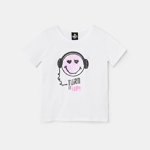 Reserved - Bawełniany t-shirt Smiley - Biały Reserved 116