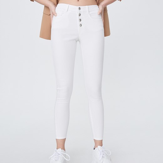 Sinsay - Spodnie skinny - Biały Sinsay 32