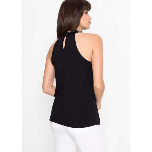 Bluzka damska Bonprix bez rękawów z dekoltem choker