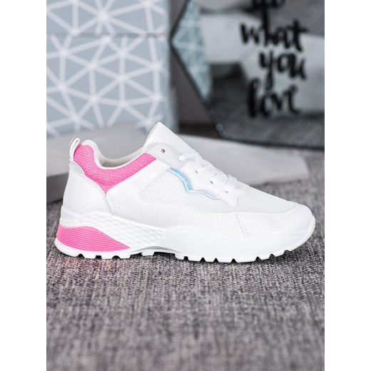 Buty sportowe damskie CzasNaButy sneakersy wiązane bez wzorów płaskie na wiosnę
