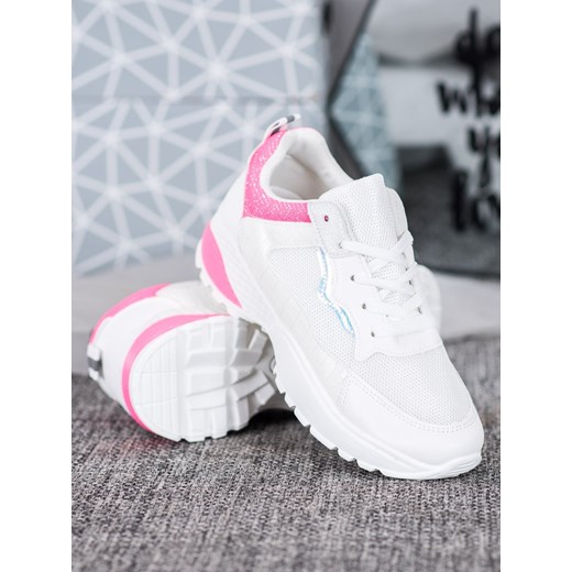 Buty sportowe damskie CzasNaButy sneakersy bez wzorów płaskie