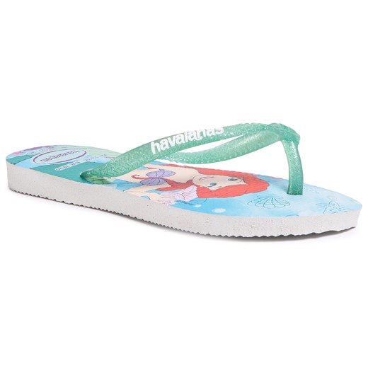 Japonki HAVAIANAS - Kids Slim Princess 41233287821 White/Green Clo 33/34 eobuwie.pl