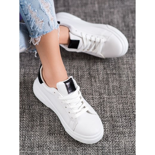Buty sportowe damskie CzasNaButy sneakersy gładkie płaskie